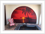 Wall Art by Allyson, Wall Art by Allyson, beach mural, patio mural, mural, wall art, exterior mural